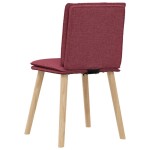 vidaXL Scaune de bucătărie pivotante, 6 buc., roșu vin, textil vidaXL Scaune de bucătărie pivotante, 6 buc., roșu vin, textil