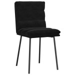vidaXL Scaune de sufragerie, 6 buc, negru, catifea