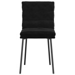 vidaXL Scaune de sufragerie, 6 buc, negru, catifea