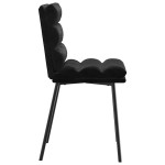 vidaXL Scaune de sufragerie, 6 buc, negru, catifea