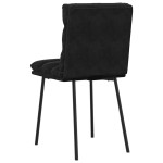 vidaXL Scaune de sufragerie, 6 buc, negru, catifea