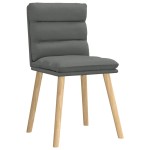 vidaXL Scaune de sufragerie, 6 buc., gri închis, material textil