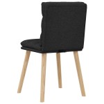 vidaXL Scaune de sufragerie 6 buc. negru material textil vidaXL Scaune de sufragerie 6 buc. negru material textil