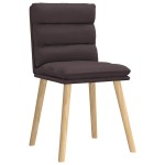vidaXL Scaune de bucătărie, 6 buc., maro închis, material textil