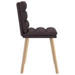vidaXL Scaune de bucătărie, 6 buc., maro închis, material textil