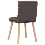 vidaXL Scaune de bucătărie, 6 buc., maro închis, material textil
