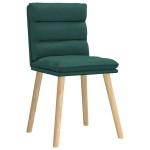 vidaXL Scaune de bucătărie, 6 buc., verde închis, material textil