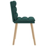 vidaXL Scaune de bucătărie, 6 buc., verde închis, material textil