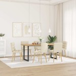 vidaXL Scaune de bucătărie, 6 buc., pânză vidaXL Scaune de bucătărie, 6 buc., pânză