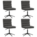 vidaXL Scaune de sufragerie, 4 buc., negru, piele ecologică