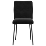 vidaXL Scaune de sufragerie, 6 buc, negru, catifea