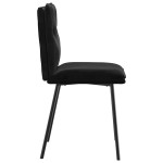 vidaXL Scaune de sufragerie, 6 buc, negru, catifea