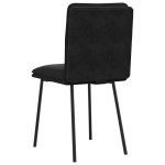 vidaXL Scaune de sufragerie, 6 buc, negru, catifea