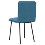 vidaXL Scaune de sufragerie, 6 buc, albastru, catifea
