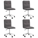 vidaXL Scaune de sufragerie, 4 buc. gri, piele ecologică vidaXL Scaune de sufragerie, 4 buc. gri, piele ecologică