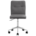 vidaXL Scaune de sufragerie, 4 buc. gri, piele ecologică vidaXL Scaune de sufragerie, 4 buc. gri, piele ecologică
