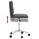 vidaXL Scaune de sufragerie, 4 buc. gri, piele ecologică vidaXL Scaune de sufragerie, 4 buc. gri, piele ecologică