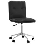 vidaXL Scaune de sufragerie, 4 buc., negru, piele ecologică