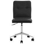 vidaXL Scaune de sufragerie, 4 buc., negru, piele ecologică