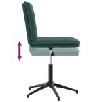 vidaXL Scaune de bucătărie, 6 buc., verde închis, catifea