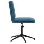 vidaXL Scaune de sufragerie, 6 buc, albastru, catifea