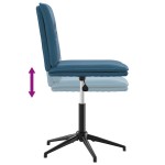 vidaXL Scaune de sufragerie, 6 buc, albastru, catifea