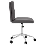 vidaXL Scaune de sufragerie, 6 buc., gri, piele ecologică