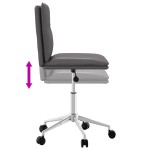 vidaXL Scaune de sufragerie, 6 buc., gri, piele ecologică