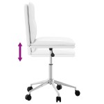 vidaXL Scaune de bucătărie, 6 buc., alb, piele ecologică vidaXL Scaune de bucătărie, 6 buc., alb, piele ecologică