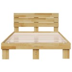 vidaXL Cadru de pat cu tăblie fără saltea 120x200 cm lemn masiv stejar