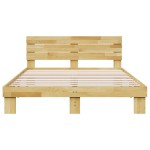 vidaXL Cadru de pat cu tăblie fără saltea 160x200 cm lemn masiv stejar