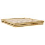 vidaXL Cadru de pat fără saltea 200x200 cm din lemn masiv de stejar vidaXL Cadru de pat fără saltea 200x200 cm din lemn masiv de stejar