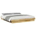 vidaXL Cadru de pat fără saltea 200x200 cm din lemn masiv de stejar vidaXL Cadru de pat fără saltea 200x200 cm din lemn masiv de stejar