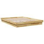 vidaXL Cadru de pat fără saltea 160x200 cm din lemn masiv de stejar vidaXL Cadru de pat fără saltea 160x200 cm din lemn masiv de stejar