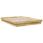 vidaXL Cadru de pat fără saltea 150x200 cm din lemn masiv de stejar vidaXL Cadru de pat fără saltea 150x200 cm din lemn masiv de stejar