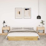 vidaXL Cadru de pat fără saltea 150x200 cm din lemn masiv de stejar vidaXL Cadru de pat fără saltea 150x200 cm din lemn masiv de stejar