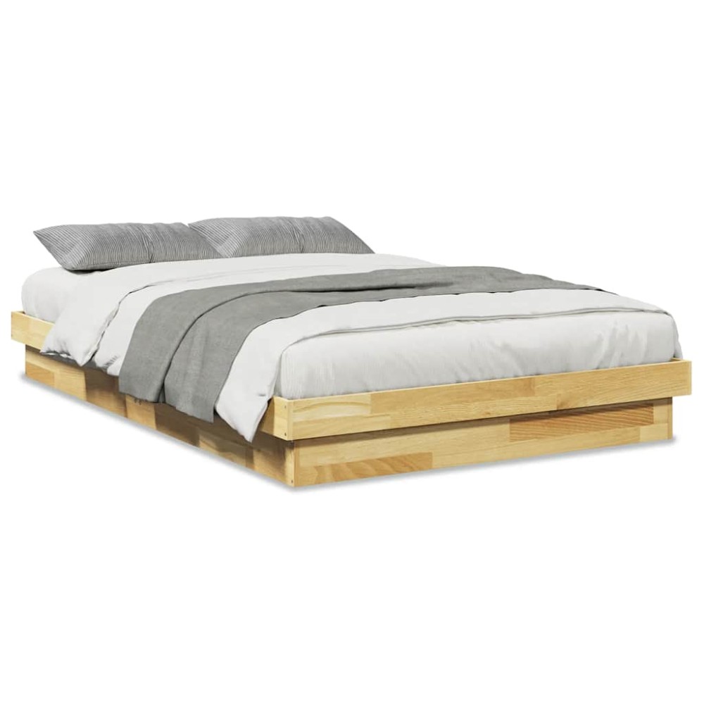 vidaXL Cadru de pat fără saltea 120x200 cm din lemn masiv de stejar