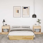 vidaXL Cadru de pat fără saltea 120x200 cm din lemn masiv de stejar vidaXL Cadru de pat fără saltea 120x200 cm din lemn masiv de stejar