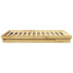 vidaXL Cadru de pat fără saltea 135x190 cm din lemn masiv de stejar vidaXL Cadru de pat fără saltea 135x190 cm din lemn masiv de stejar