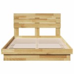 vidaXL Cadru de pat cu tăblie fără saltea 120x200 cm lemn masiv stejar