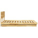 vidaXL Cadru de pat cu tăblie fără saltea 120x200 cm lemn masiv stejar