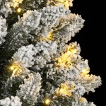 vidaXL Brad de Crăciun artificial 150 LED-uri și zăpadă, 150 cm vidaXL Brad de Crăciun artificial 150 LED-uri și zăpadă, 150 cm