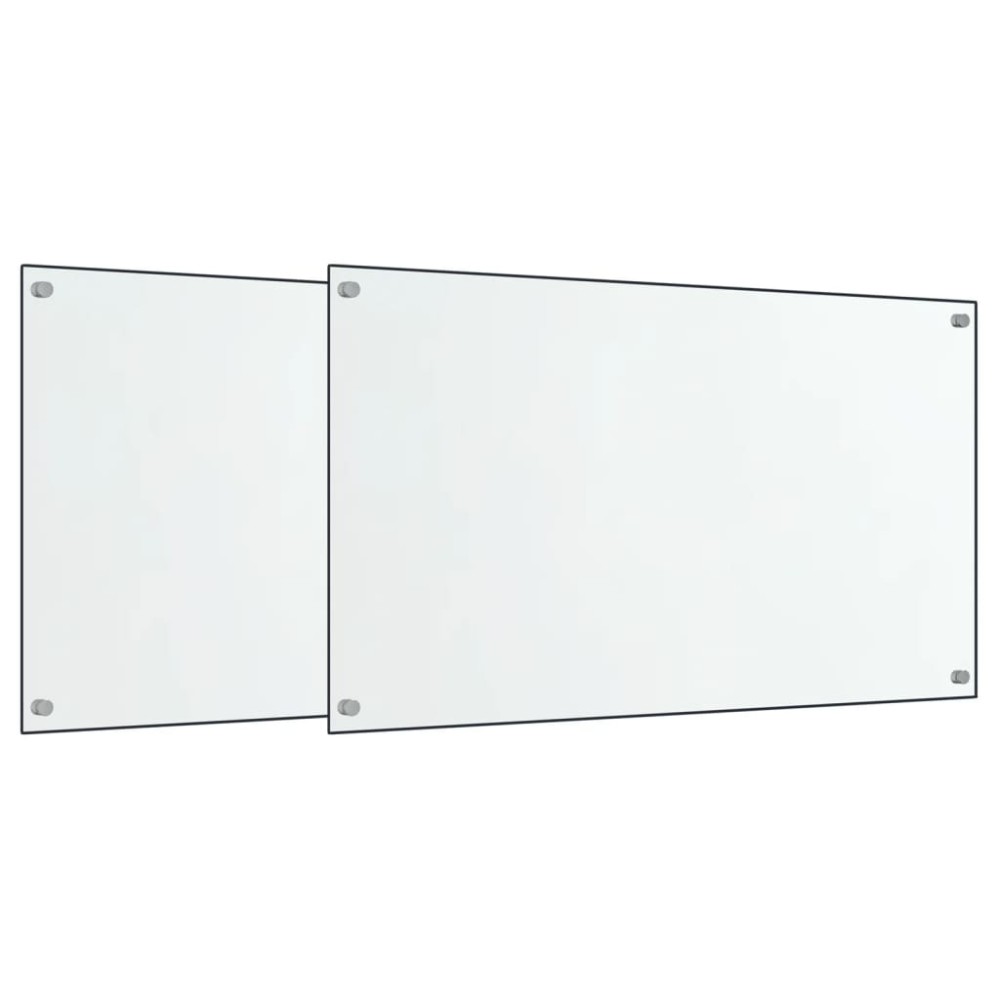 vidaXL Panou antistropi bucătărie 2 buc. transparent 70x40 cm sticlă