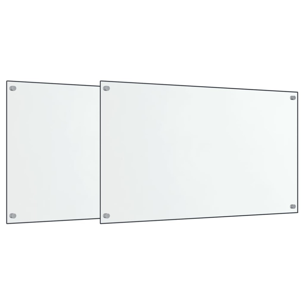 vidaXL Panou antistropi bucătărie 2 buc. transparent 70x50 cm sticlă