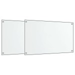 vidaXL Panou antistropi bucătărie 2 buc. transparent 70x50 cm sticlă vidaXL Panou antistropi bucătărie 2 buc. transparent 70x50 cm sticlă