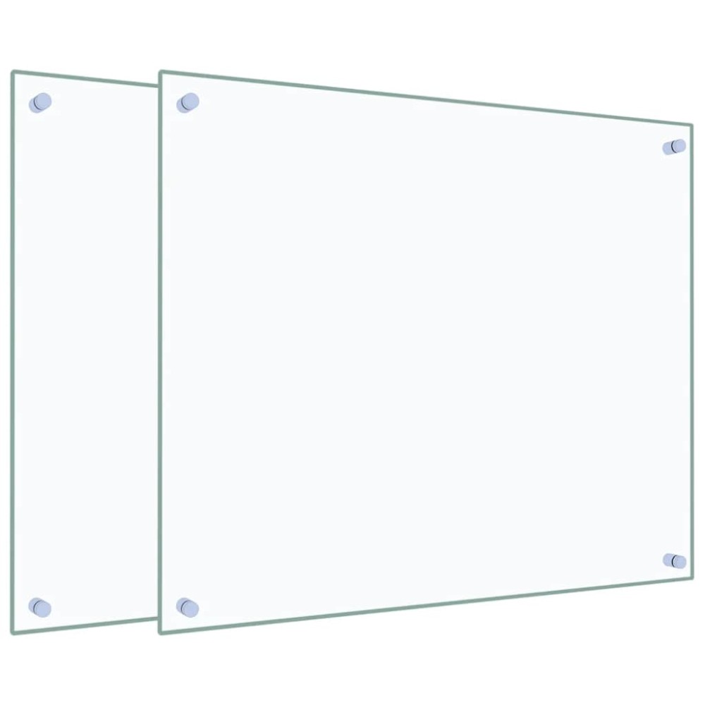 vidaXL Panou antistropi bucătărie 2 buc. transparent 70x60 cm sticlă