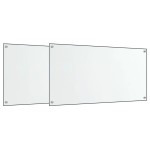 vidaXL Panou antistropi bucătărie 2 buc. transparent 80x40 cm sticlă vidaXL Panou antistropi bucătărie 2 buc. transparent 80x40 cm sticlă