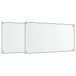 vidaXL Panou antistropi bucătărie 2 buc. transparent 80x60 cm sticlă vidaXL Panou antistropi bucătărie 2 buc. transparent 80x60 cm sticlă