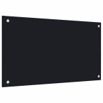 vidaXL Panou antistropi bucătărie 2 buc. negru 70x60cm sticlă securiz. vidaXL Panou antistropi bucătărie 2 buc. negru 70x60cm sticlă securiz.