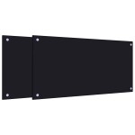 vidaXL Panou antistropi bucătărie 2 buc. negru 80x40cm sticlă securiz. vidaXL Panou antistropi bucătărie 2 buc. negru 80x40cm sticlă securiz.